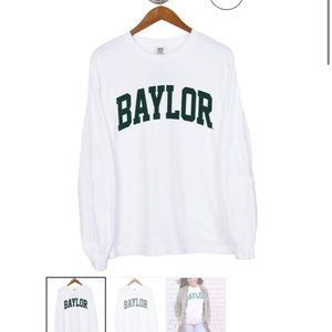 Baylor long sleeve white shirt